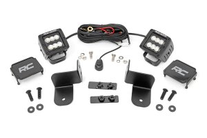 Polaris Ranger XP 1000 Premium LED Light Kit - Rear - Rough Country - Flood - Black - '20-'23